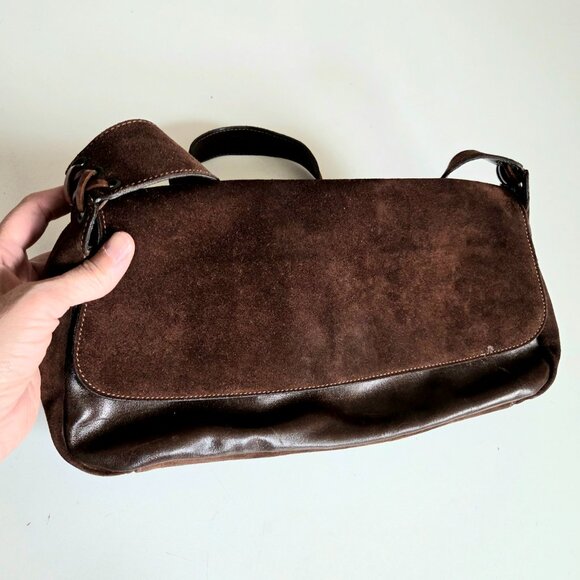 Arcadia genuine leather and suede bag made in Italy. - Picture 5 of 14
